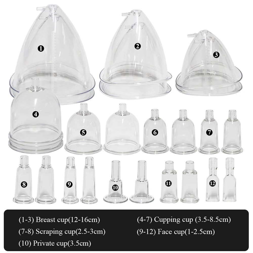 AOKO Vacuum Cup Massager For Breast Chest And Face Lifting