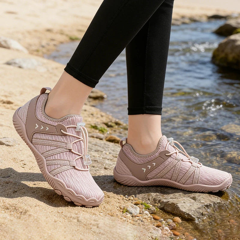 New Women Water Shoes Five Fingers Barefoot Summer Upstream Wading Aqua Shoes Quick Dry Swimming Sneakers Lightweight Walking