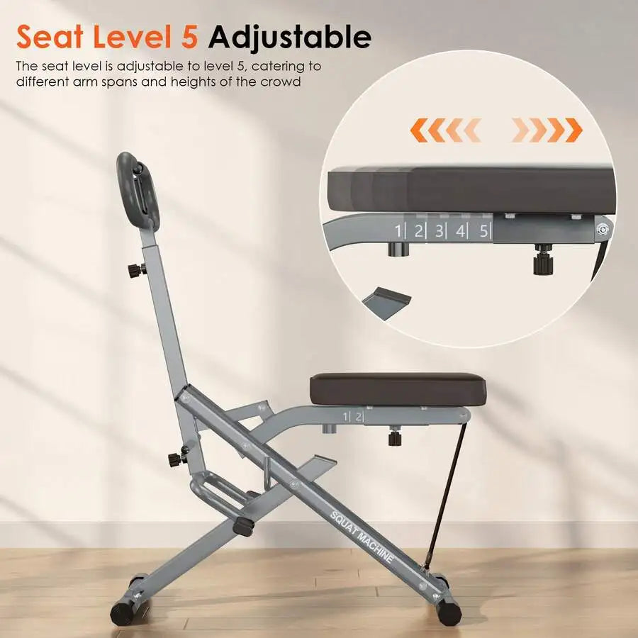 Five Position Adjustable Squat Trainer For Hip Leg Home Exercise