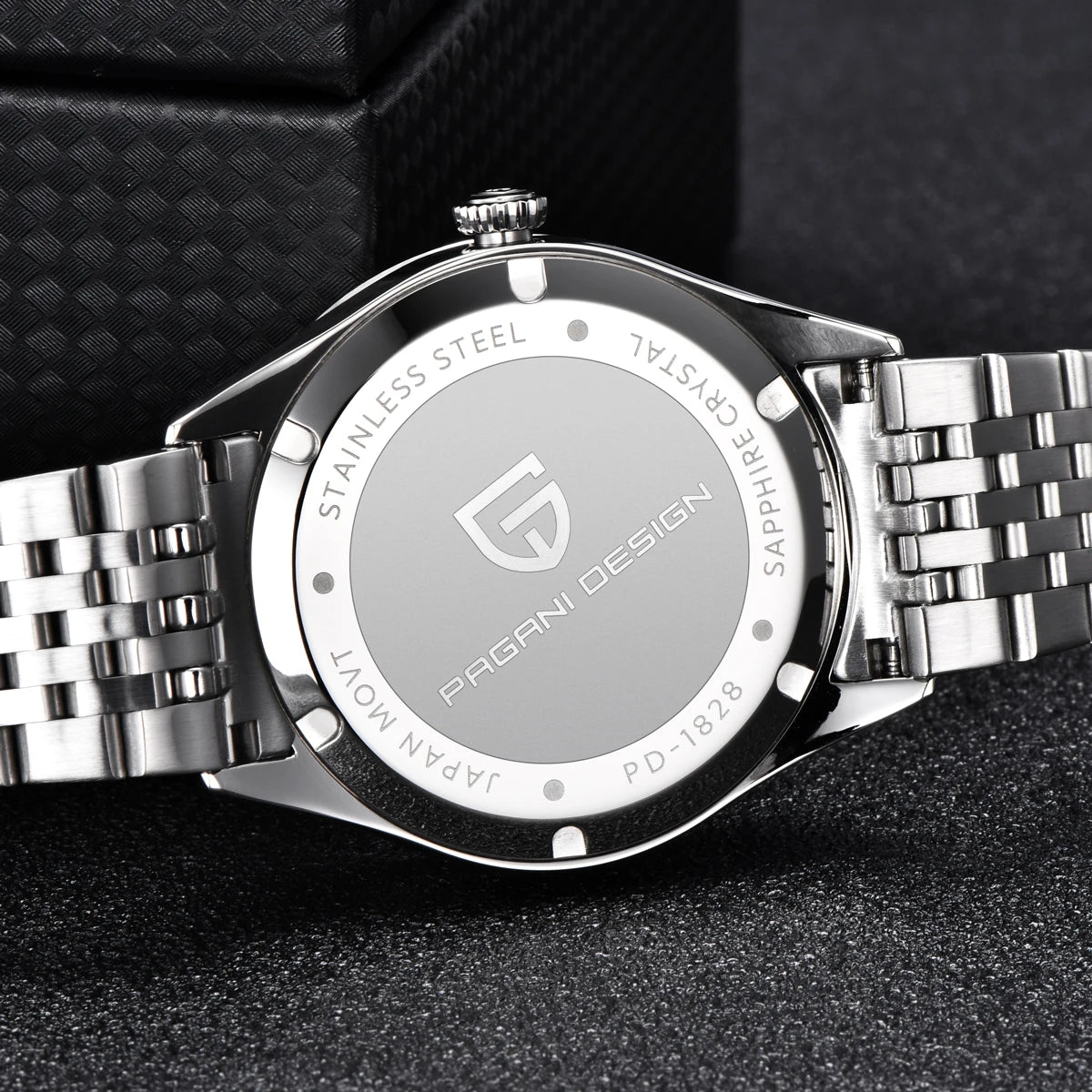 PAGANI DESIGN Retro Ripple Quartz Watch With Sapphire Crystal Bracelet