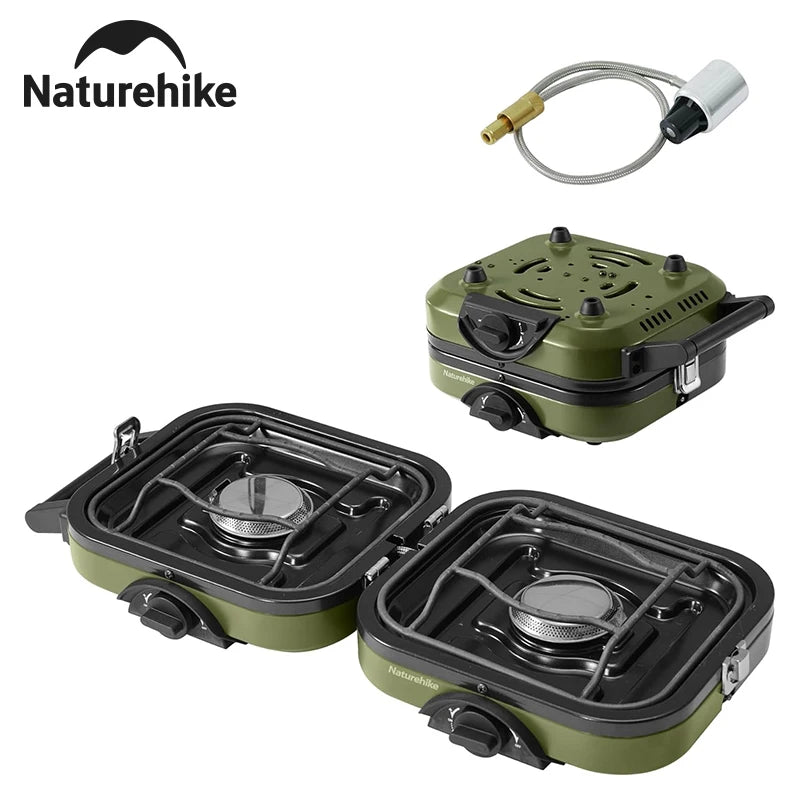 Naturehike 2 Burner Folding Camping Stove Propane Stove Carry Bag