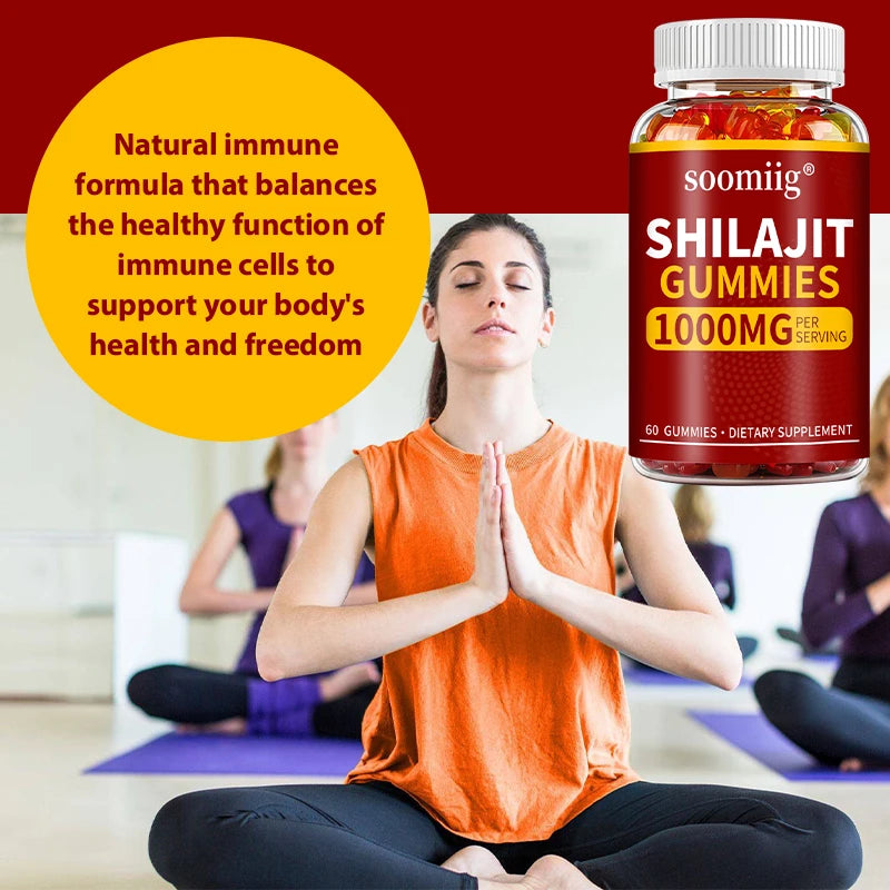 SOOMIIG Organic Himalayan Shilajit Gummies For Energy Brain Health