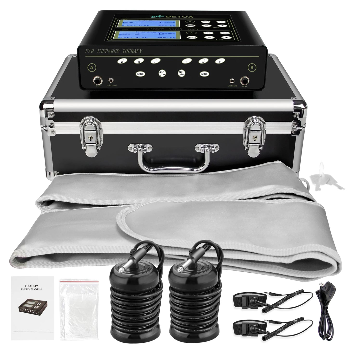Dual Ionic Foot Bath And Infrared Waist Heating Detox Device