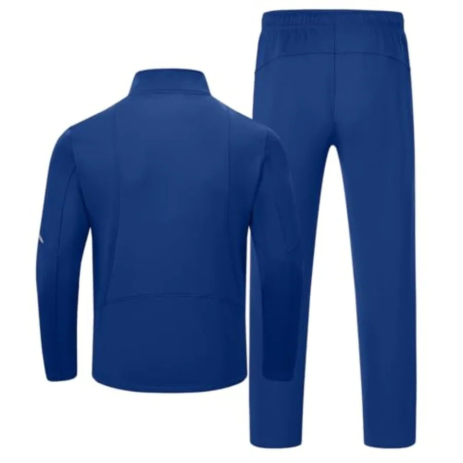 Rdruko Mens Fleece Tracksuit 2 Piece Warm Winter Athletic Set For Joggers And Home Workouts