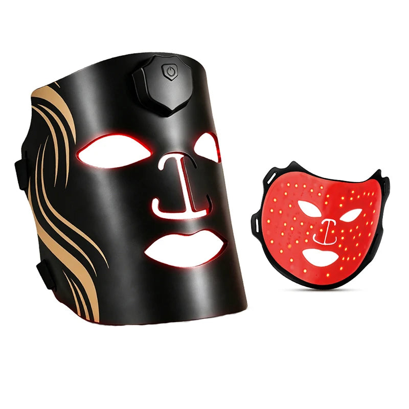 USB Rechargeable LED Face Mask With Adjustable Headband For Skin Rejuvenation