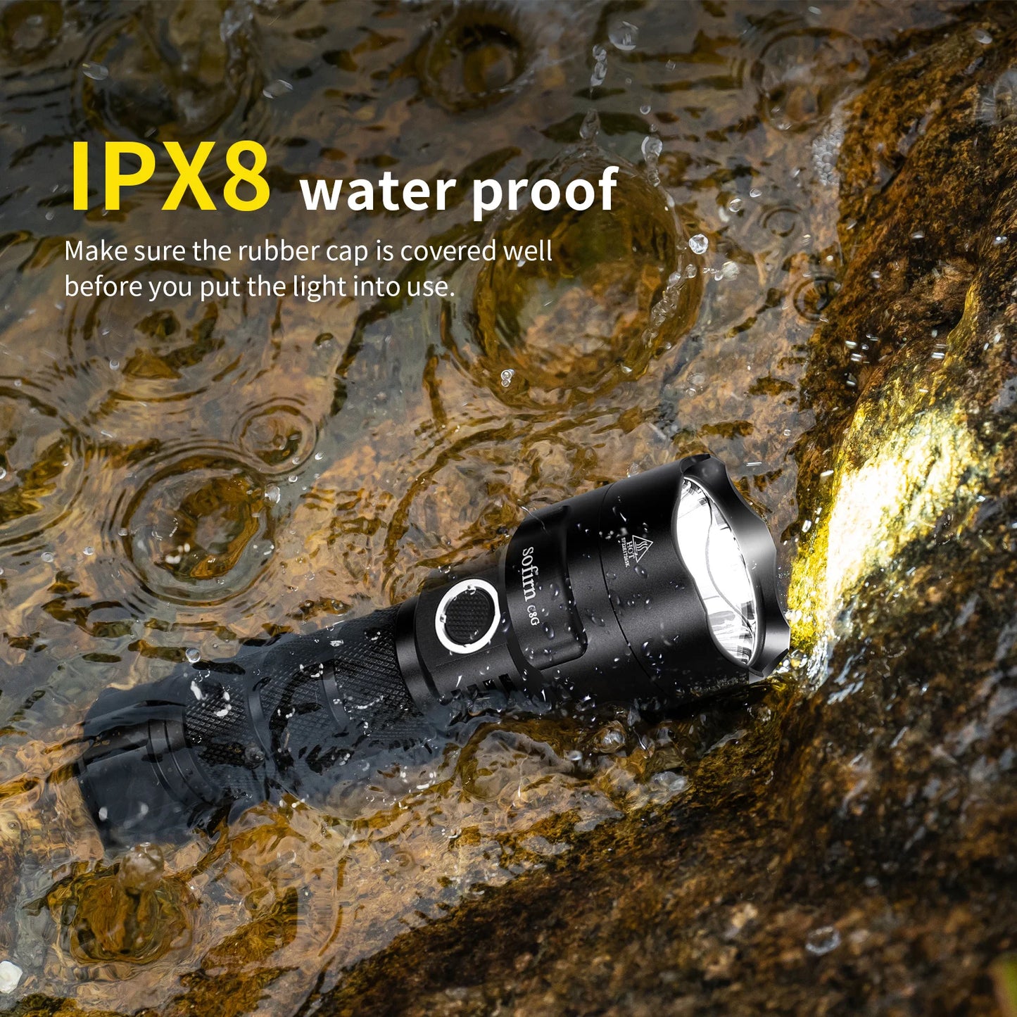 Sofirn C8G 21700 LED Tactical Flashlight SST40 2000lm ATR
