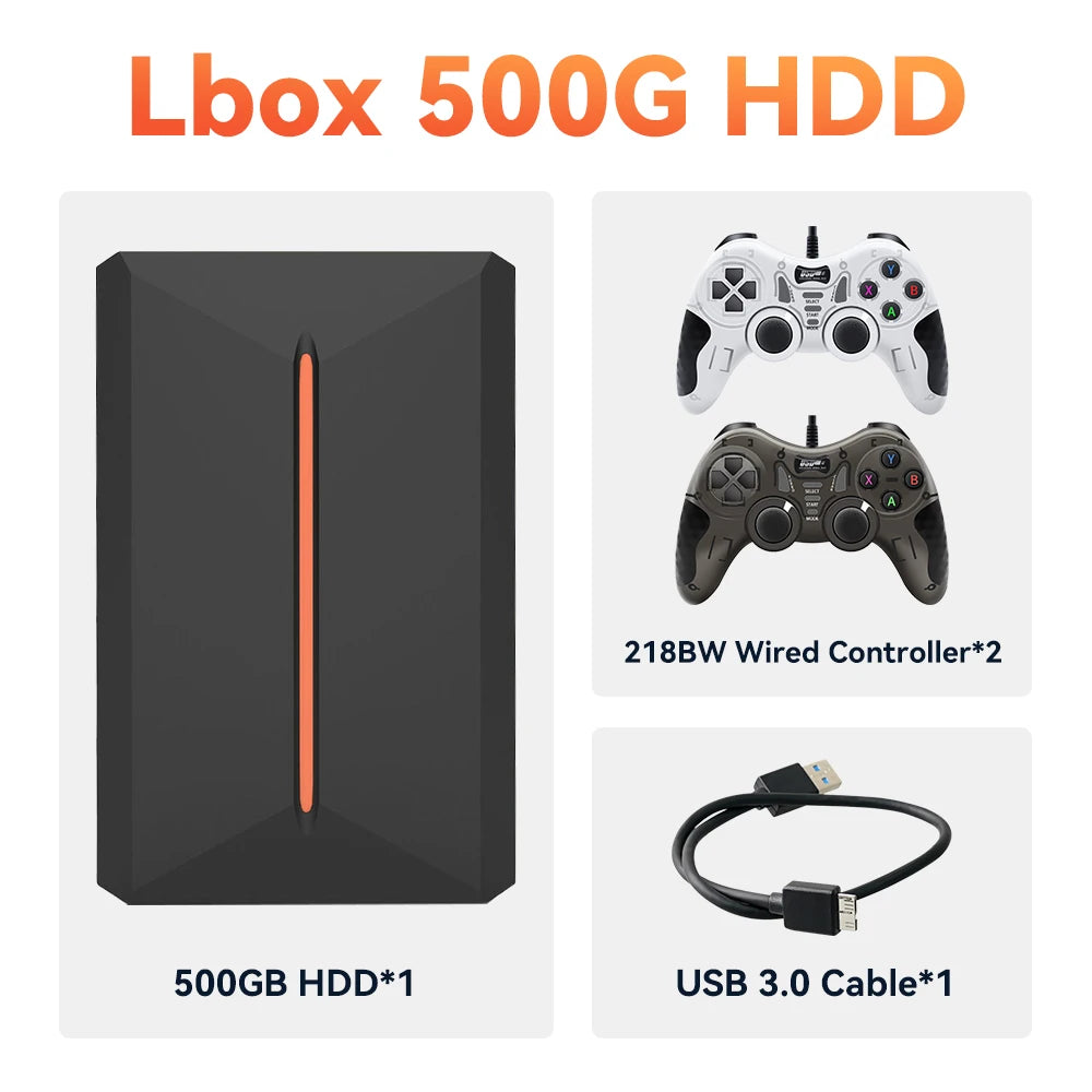 JMachen Launchbox 500GB Gaming Emulator For PS4 Switch PS3 PS2 Wii U