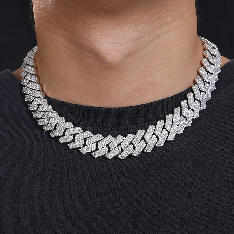 Lyee Cyee Cuban Link Chain Necklace With Diamond Zircon Stone