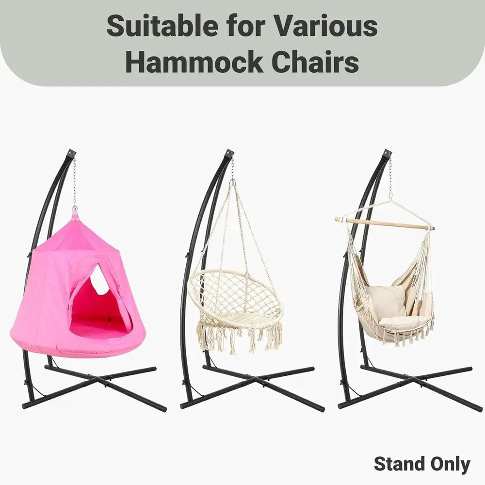 Heavy Duty Steel Hammock Swing Stand With Buckle And Hook