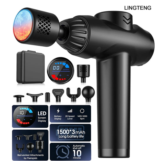 LINGTENG Massage Gun with Hot and Cold Therapy Deep Tissue Percussion