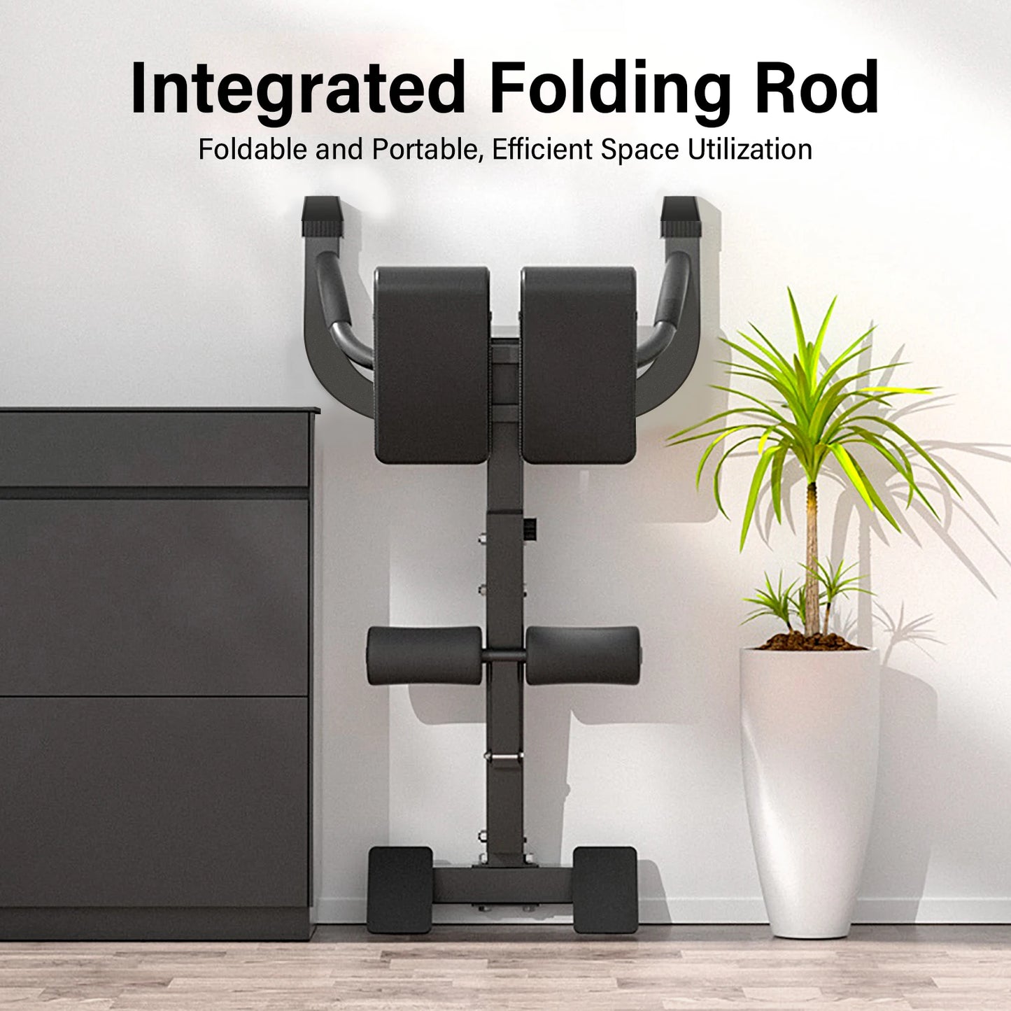 Foldable Adjustable Roman Chair Hyperextension Bench For Home Gym
