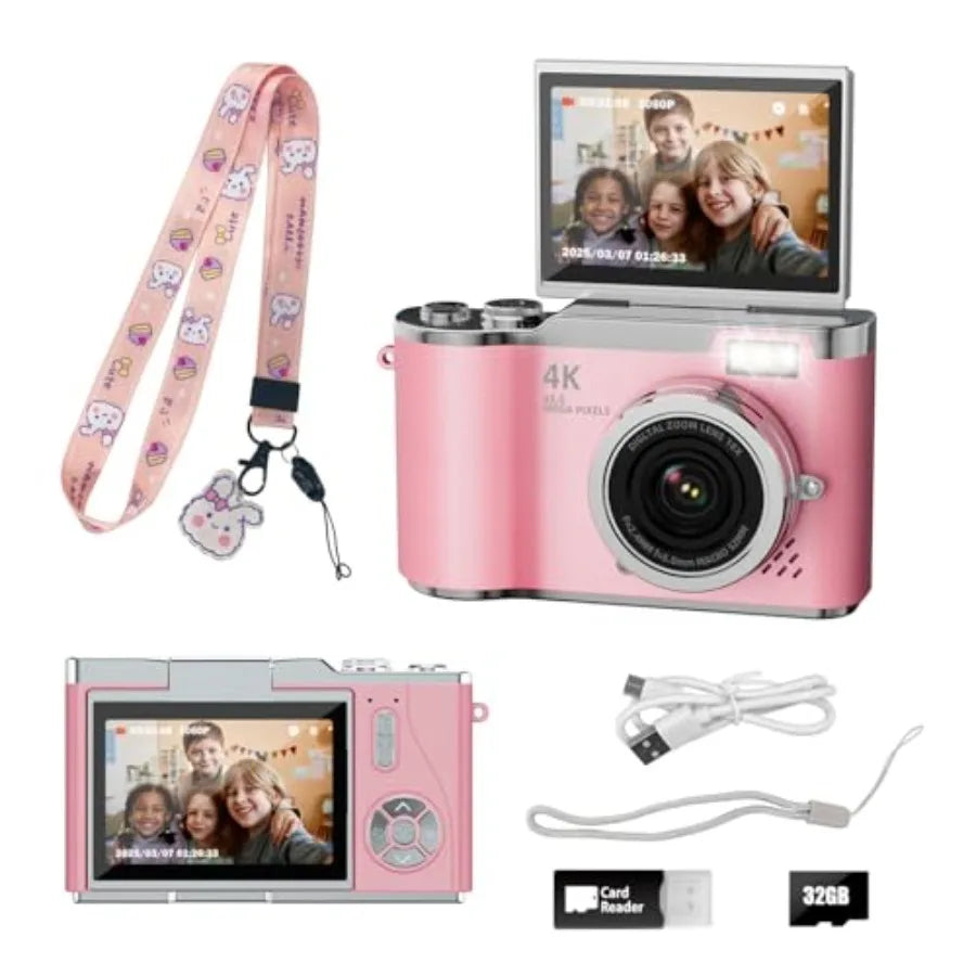 4K Digital Camera With 48MP 1080P Video And Flip Screen