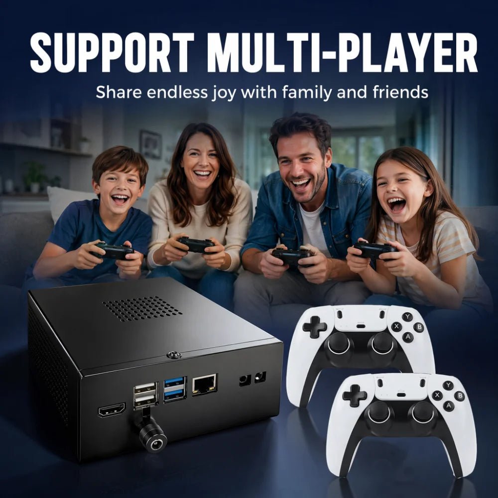 Retro Gaming Console With Preinstalled Emulators And Wireless Controller