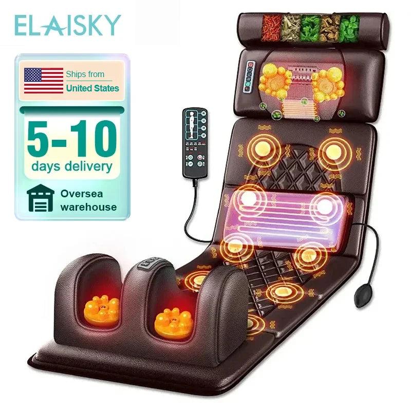 ELAI SKY Electric Massage Mattress Full Body Cushion With Infrared Heating
