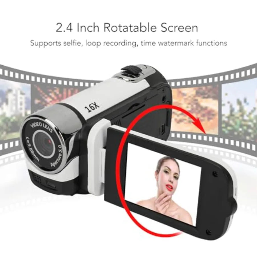 1080P Video Camcorder With 16MP Sensor And 16x Zoom