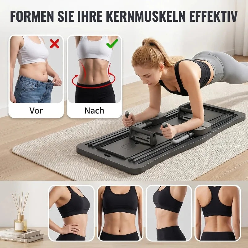 Foldable Ab Workout Board With Resistance Bands For Abs Training