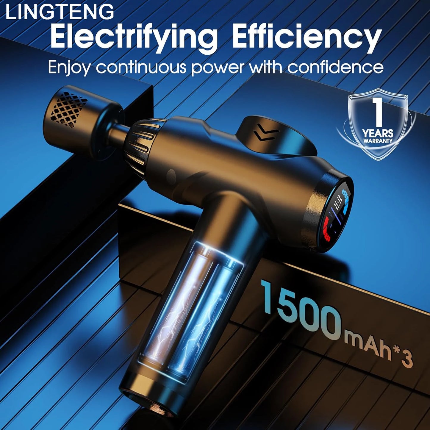 LINGTENG Massage Gun with Hot and Cold Therapy Deep Tissue Percussion