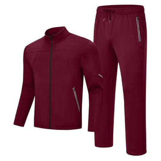 Rdruko Mens Fleece Tracksuit 2 Piece Set Winter Warm Athletic Sweat Suit For Men