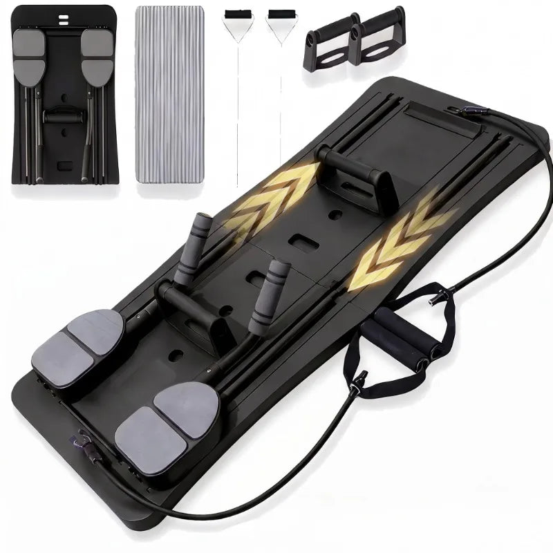 Foldable Ab Workout Board With Resistance Bands For Abs Training