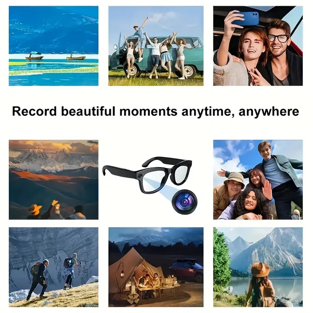 SENBONO Smart Glasses AI Translator 8MP Camera 4K Video Sunglasses