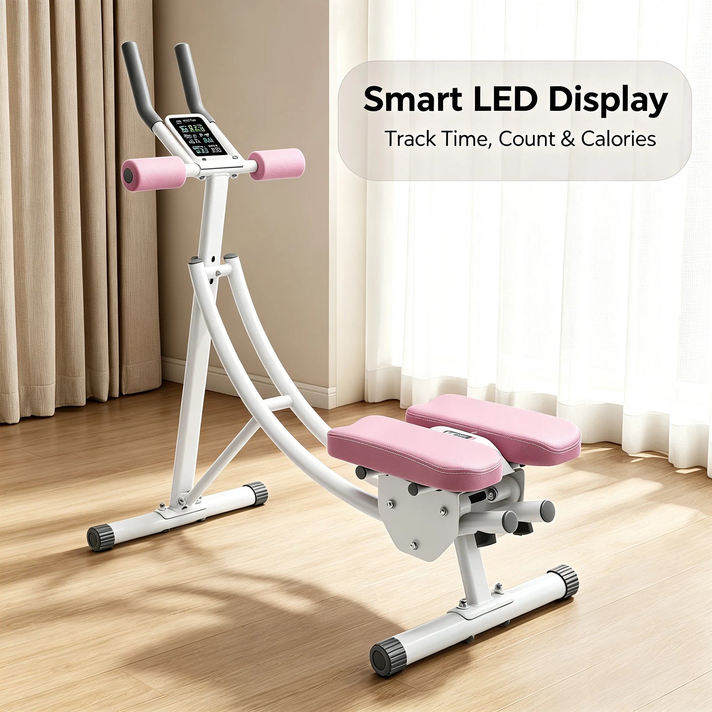 Premium Foldable Dual Arc Ab Trainer Digital Led Display Console