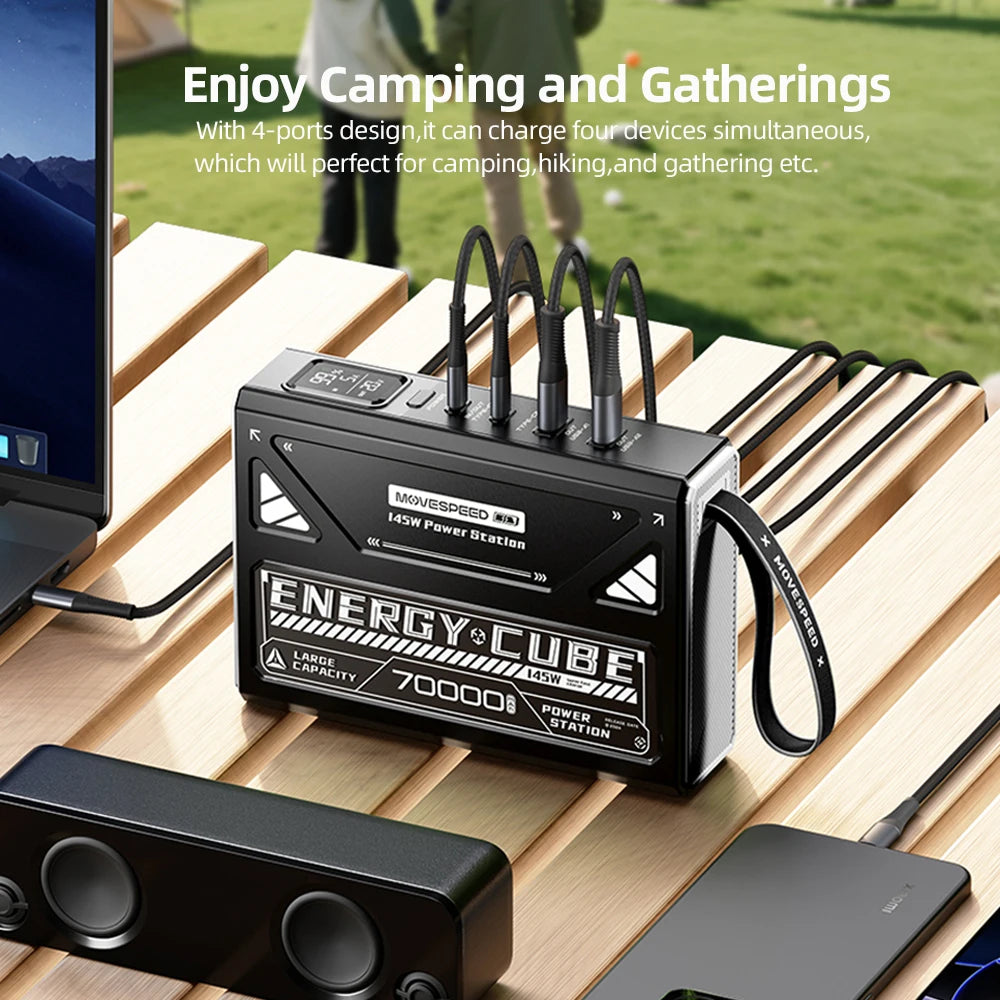 LED Camping Lantern 70000mAh Rechargeable Battery Power Bank Outdoor