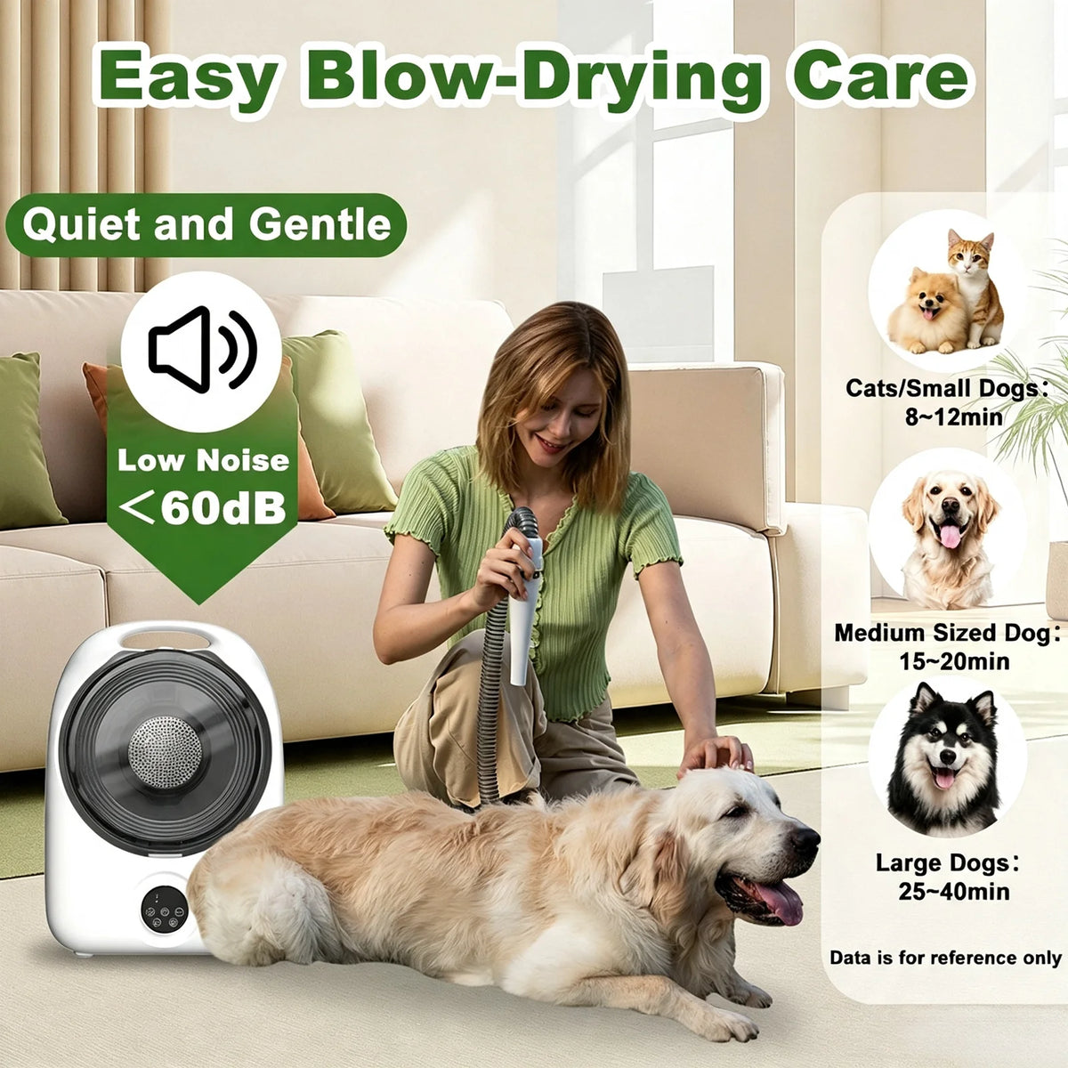 5-in-1 Pet Grooming Vacuum Kit With Clippers And Dryer For Dogs Cats