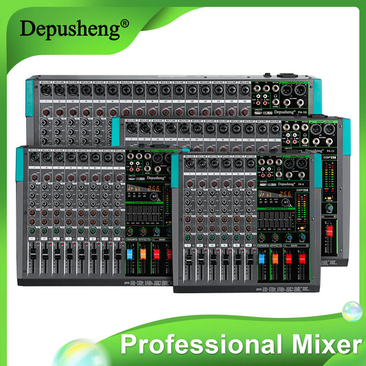 Depusheng MG Audio Mixer 6 8 12 16 Channel DJ Console