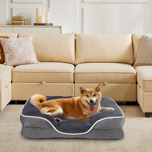 JHK Orthopedic Memory Foam Dog Bed For Small Dogs And Cats With Removable Cover