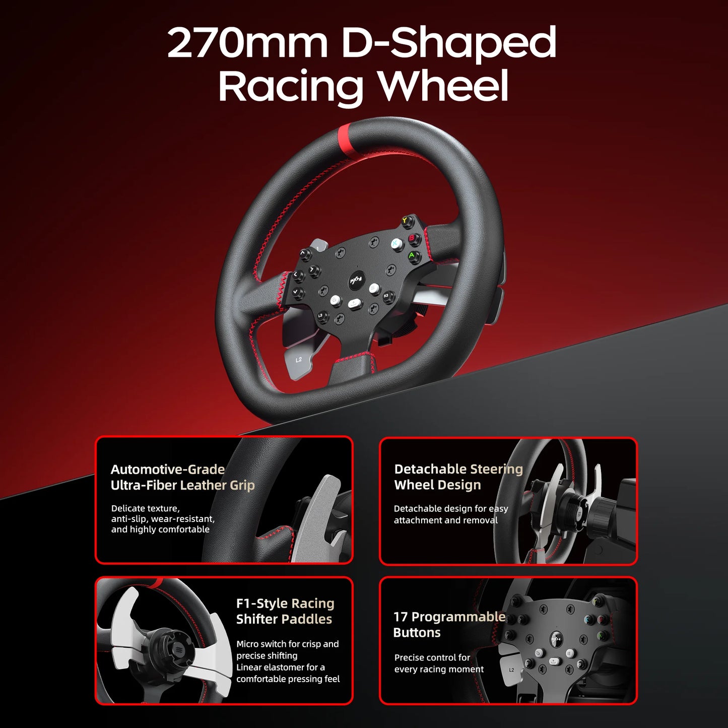 PXN V10 Ultra Direct Drive Racing Wheel for PC PS4 Xbox