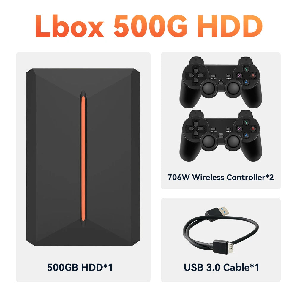 JMachen Launchbox 500GB Gaming Emulator For PS4 Switch PS3 PS2 Wii U