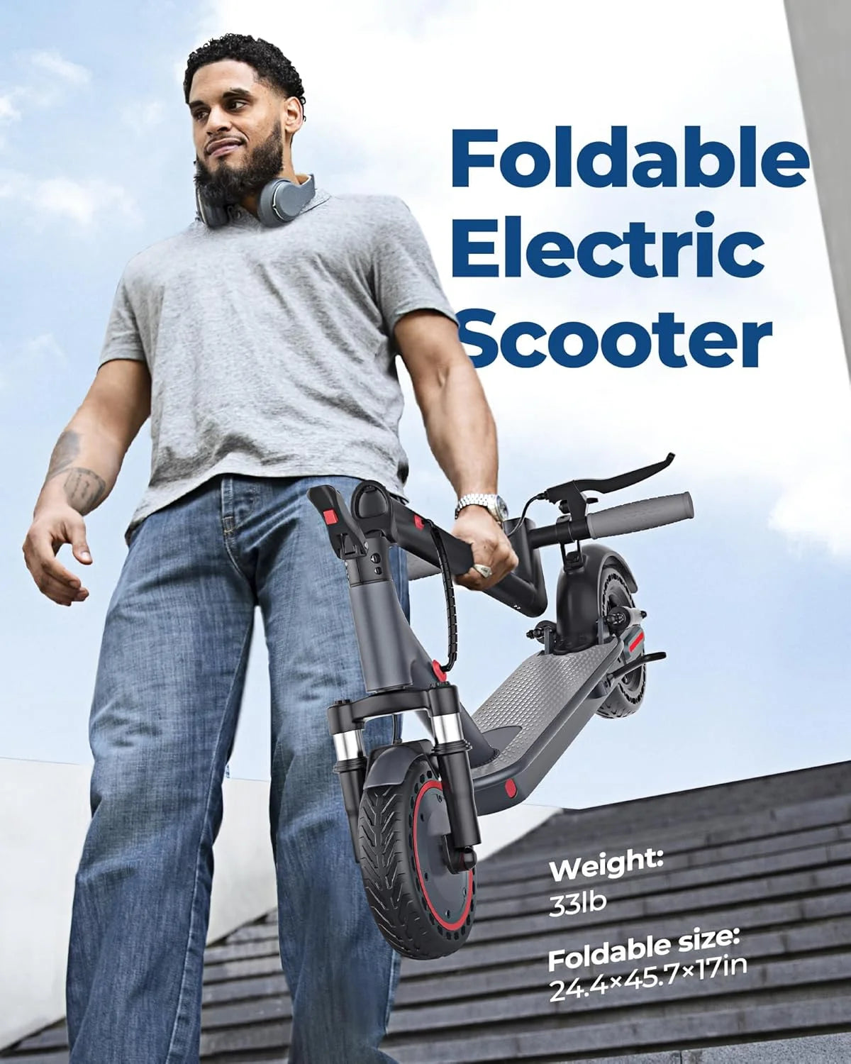 Aovopro Ap07 Electric Scooter With App Control And Double Shock Absorption