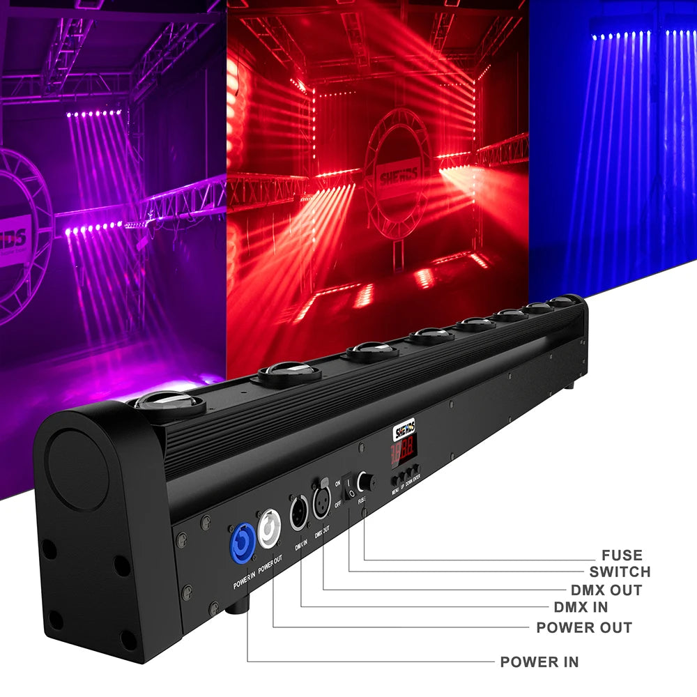 SHEHDS 8x12W RGBW Moving Head Spotlight For DJ Party Lighting