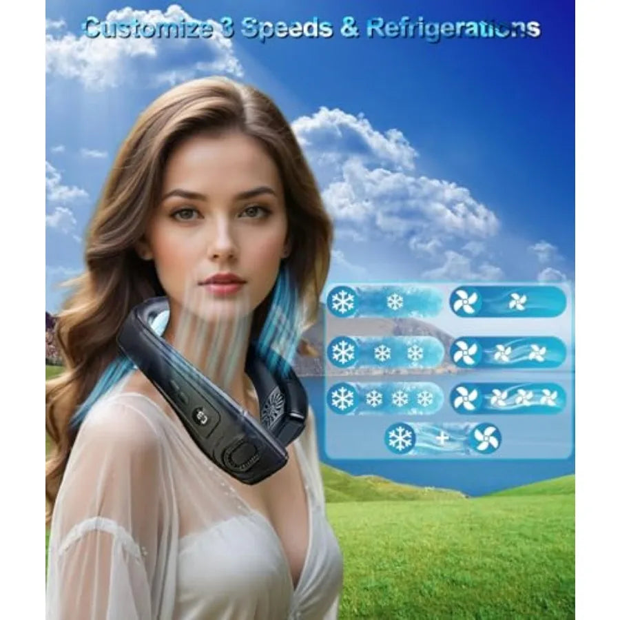 Neck Fan Air Conditioner Wearable Personal AC 360 Degree Airflow