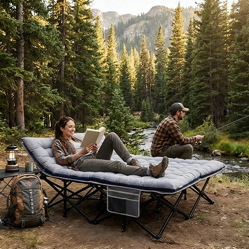Aoran Heavy Duty Folding Camping Cot With Detachable Portable Mattress