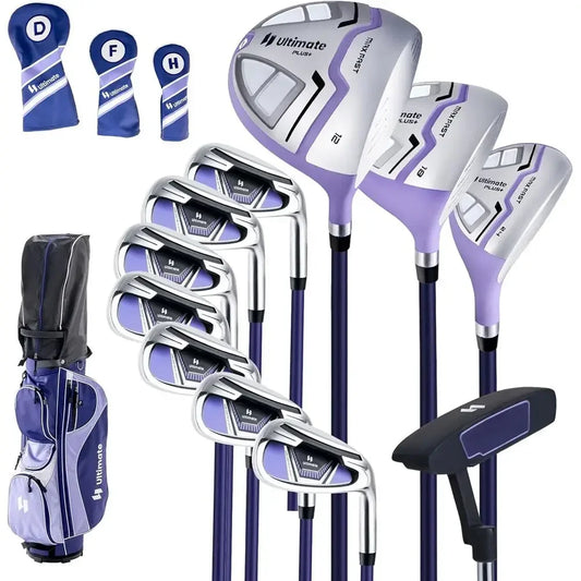 Women's Golf Club Set With Driver Hybrid Irons Complete Bag