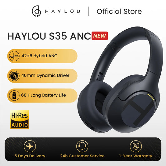 Haylou S35 ANC Wireless Over Ear Headphones 60H Battery