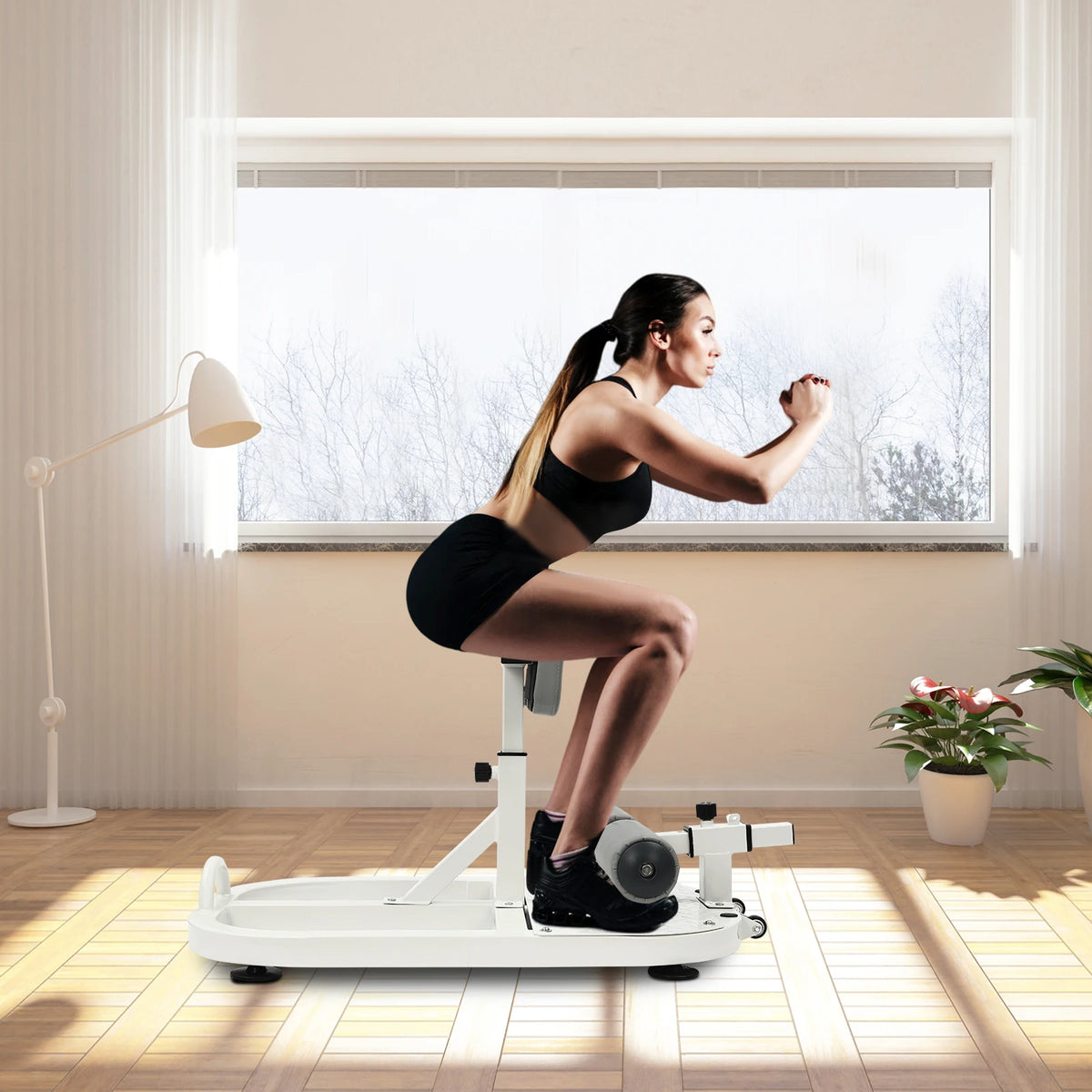 Multi Function Deep Squat Bench Home Gym Leg Exercise Station