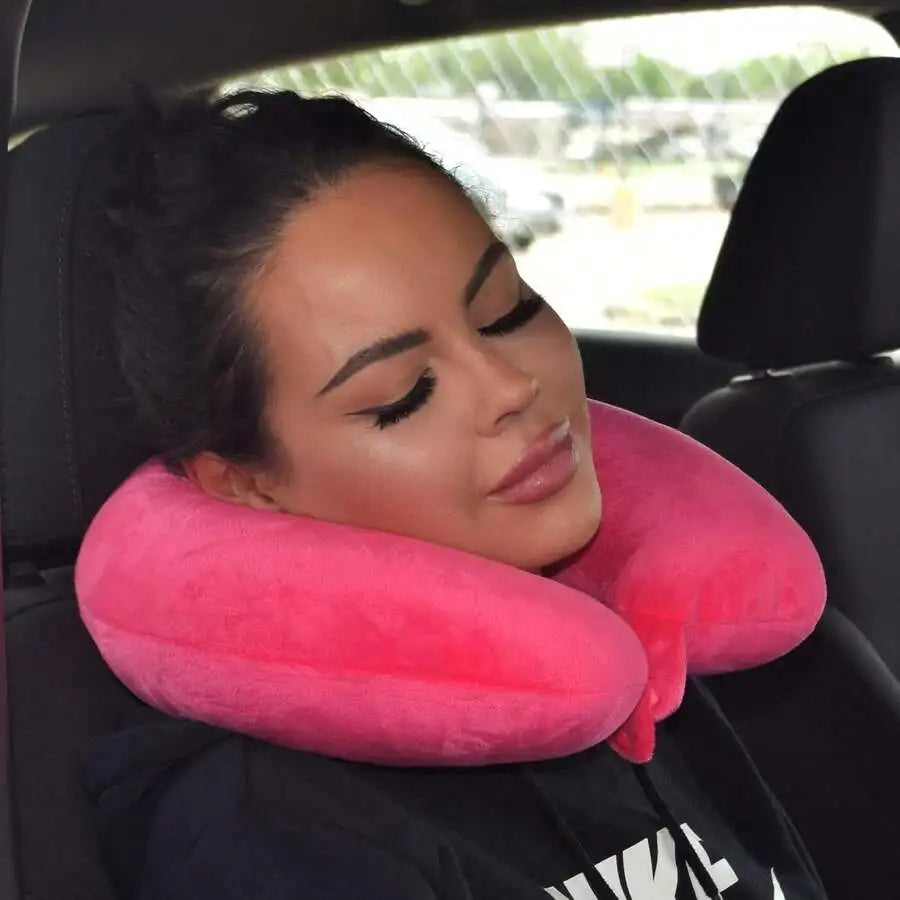 Microfiber Travel Neck Pillow For Comfort Lightweight And Machine Washable