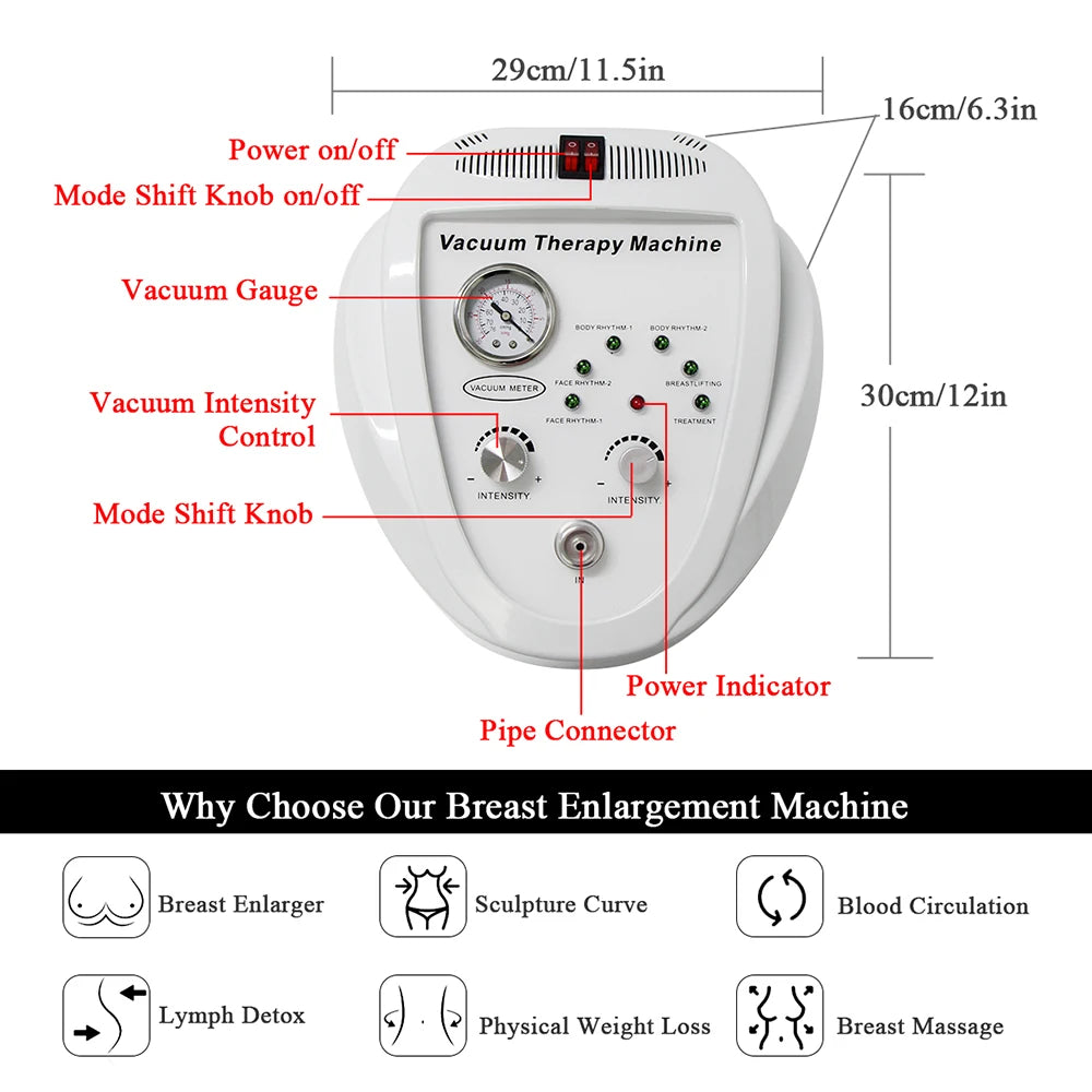 AOKO Vacuum Cup Massager For Breast Chest And Face Lifting