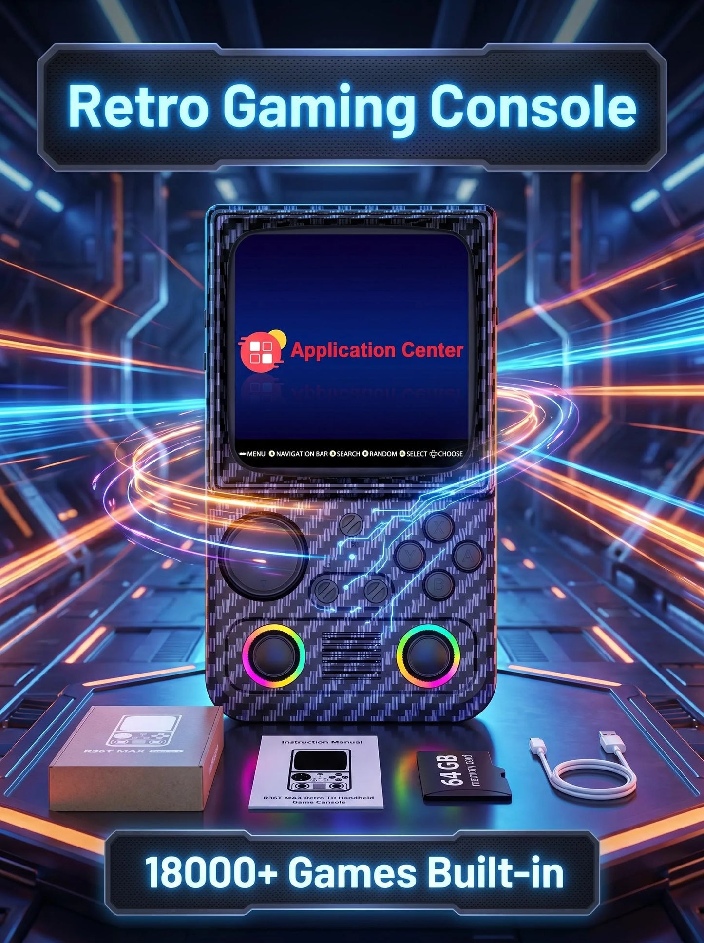 AISLPC R36T MAX Retro TV Handheld Game Console With WiFi