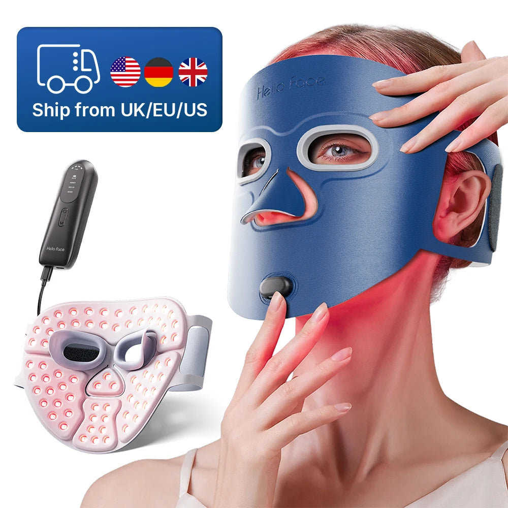 Hello Face LED Mask Infrared Red Light Acne Wrinkle Reduction