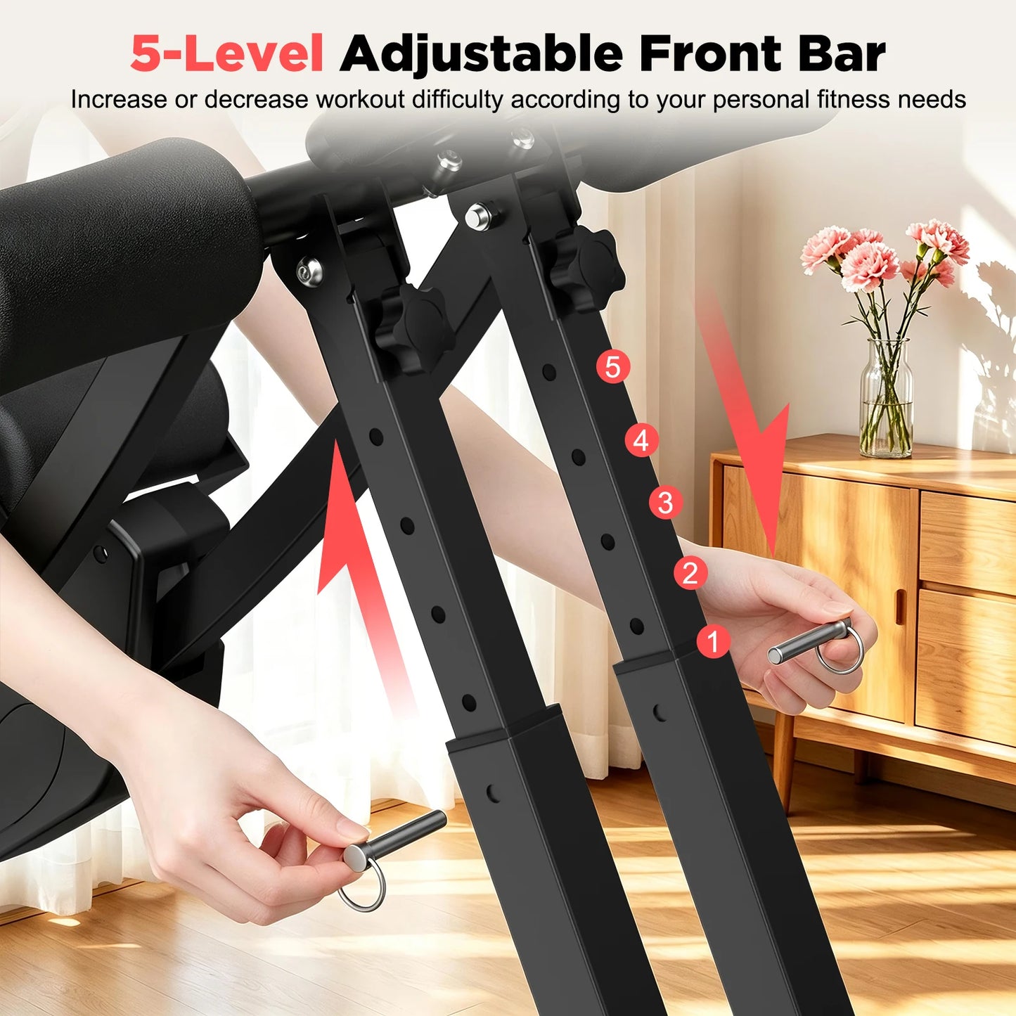Foldable Dual Ab Machine With Adjustable Resistance And LCD Display