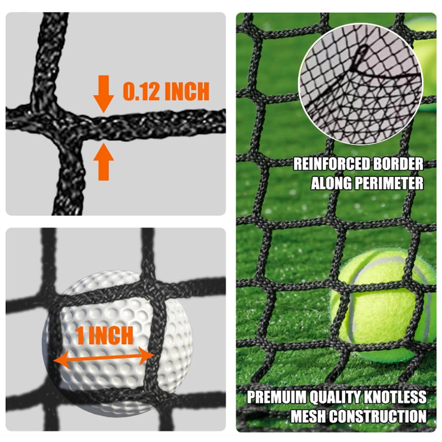 Golf Practice Net 10x10x10ft Portable Hitting Cage with Double Layer Wear Resistant Netting for Backyard Golf Training