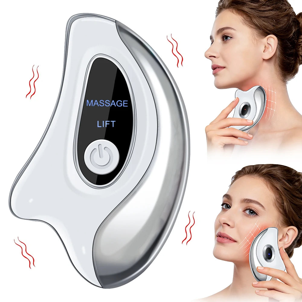 Hailicare Heated Vibration Gua Sha Face Massager For Lifting