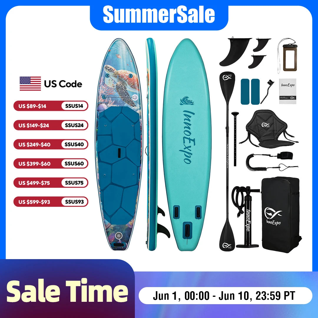 InnoExpo Inflatable SUP Board Non Slip Premium for Adults