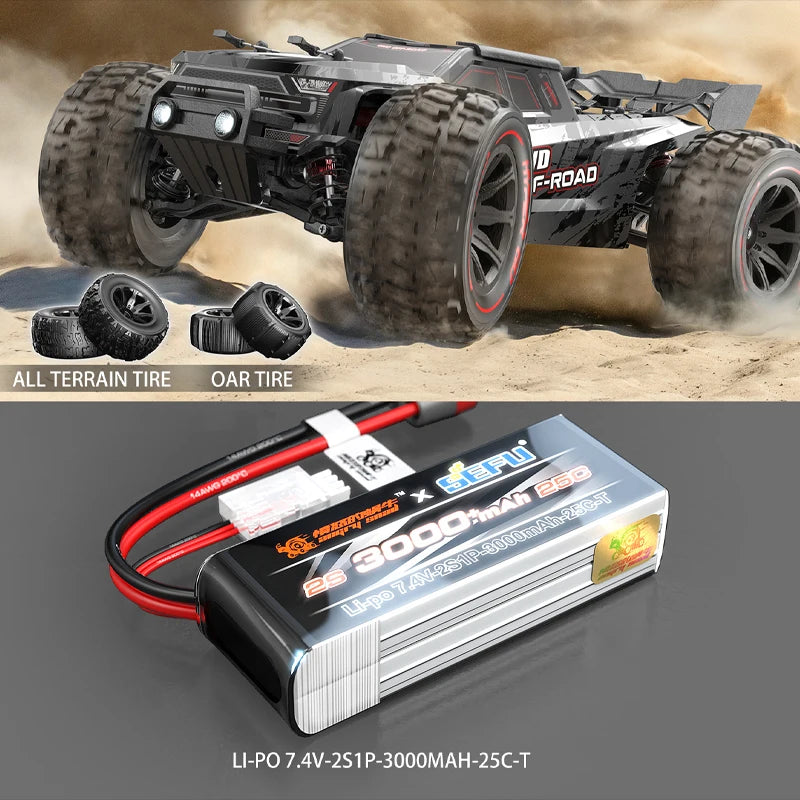 Jyscend Brushless RC Car 4WD Off Road Racing Truck 75kmh High Speed Remote Control for RC Hobbyists