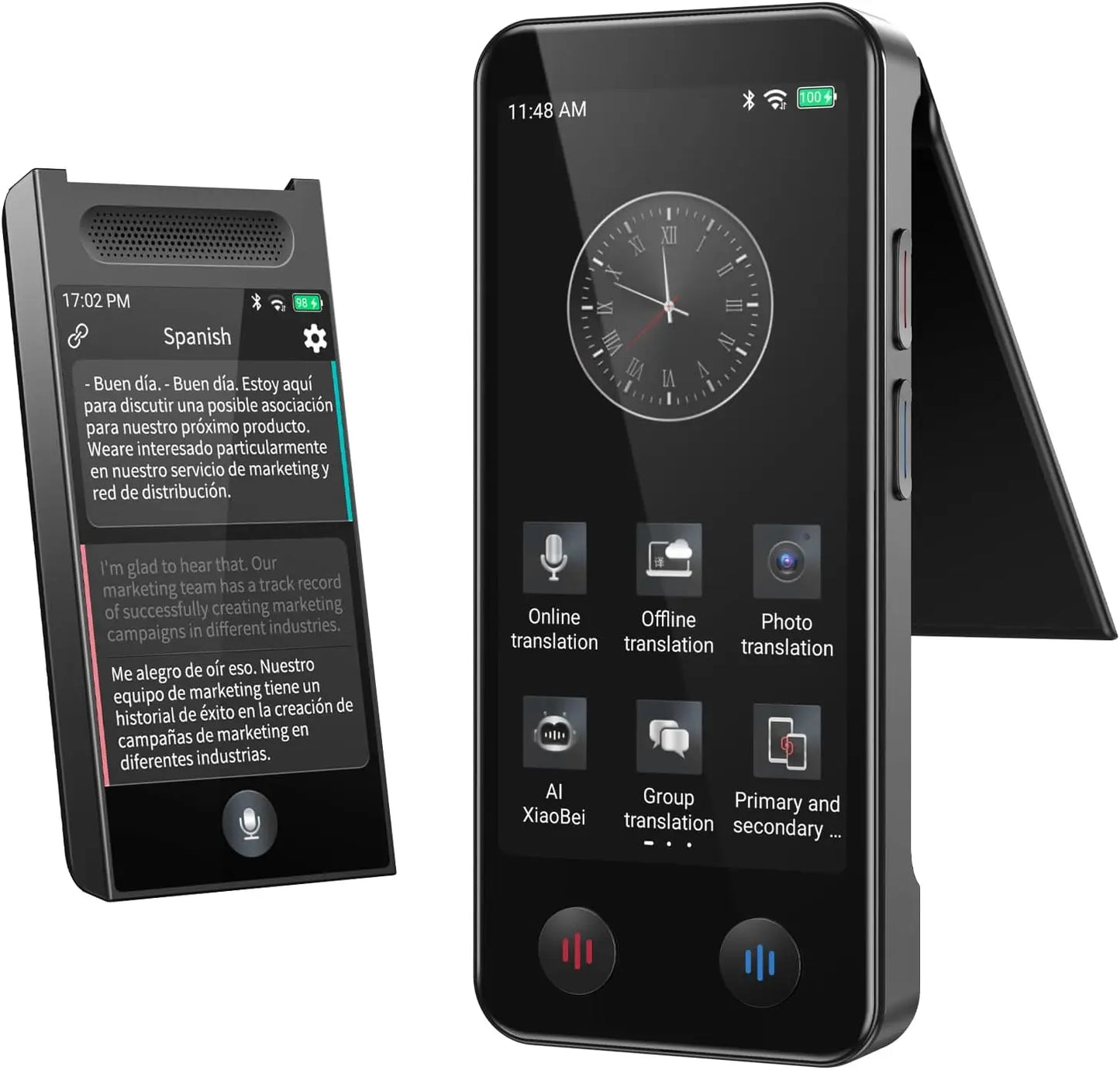 AI Translator Device With Detachable Dual Screen 150 Languages