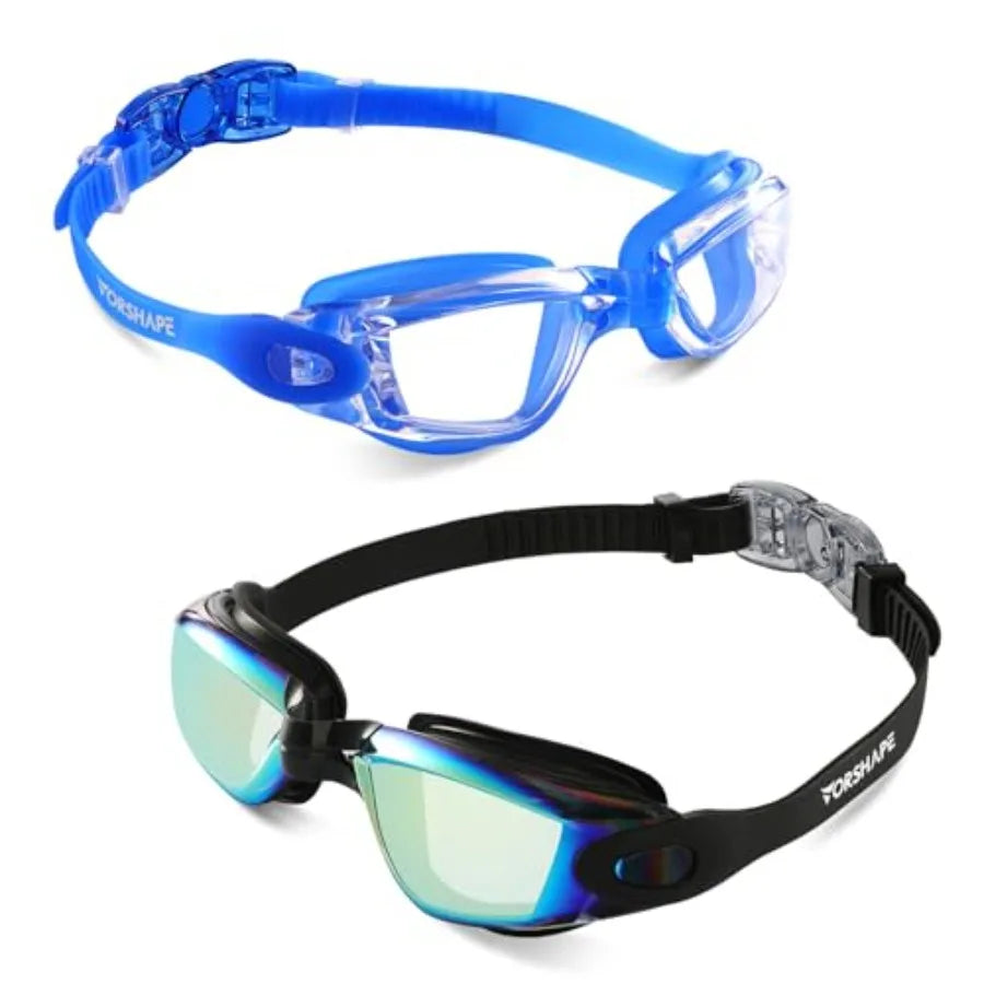 Anti Fog Swimming Goggles 2 Pack No Leaking UV Protection For Men Women Youth Everyday Wear