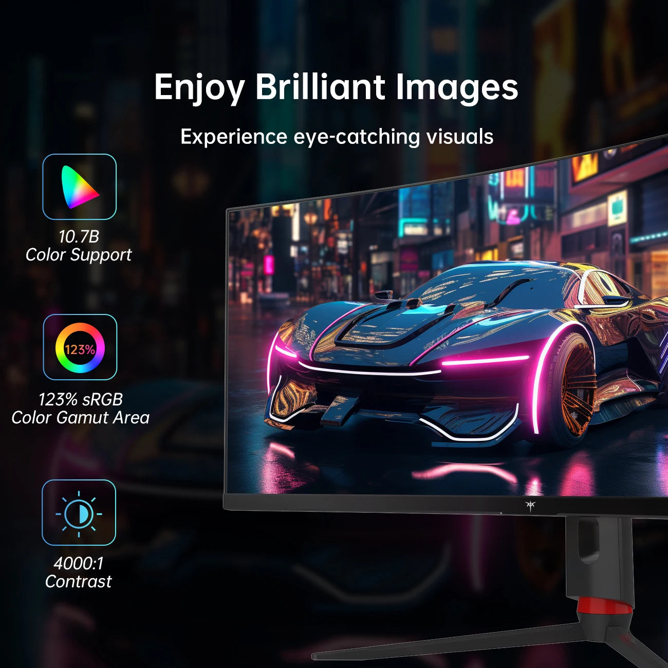 KTC Curved Ultrawide Gaming Monitor 3440x1440p 165Hz Freesync Gsync